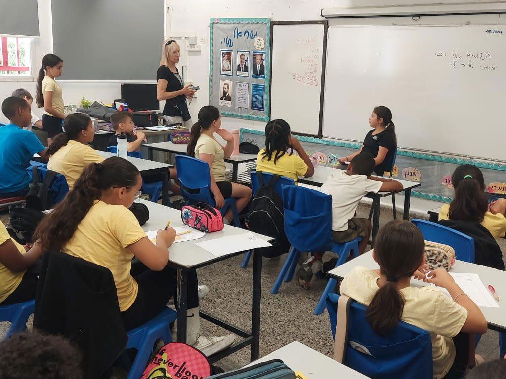 Teacher and students in class